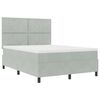 vidaXL Cama tipo Box Spring con colch&oacute;n Gris Claro 140 x 190 cm tela