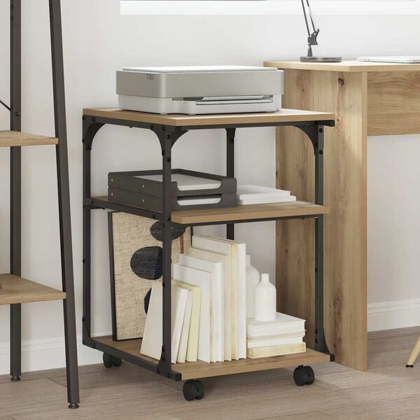 vidaXL Soporte para Impresora Roble artesanal 43 x 48 x 64 cm