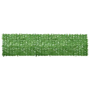 vidaXL Toldo para balc&oacute;n con hojas verde 400x100 cm