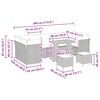 vidaXL Conjunto de sofá de jardín con cojín 10 pcs beige y gris claro