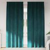 vidaXL Cortinas opacas 2 pcs Verde oscuro 140 x 260 cm Terciopelo