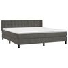 vidaXL Cama box spring con colch&oacute;n terciopelo gris oscuro 180x200 cm