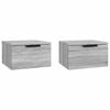 vidaXL Mesita de noche de pared 2 uds color gris Sonoma 34x30x20 cm