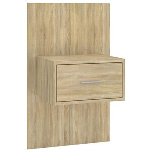 vidaXL Mesita de noche de pared roble Sonoma