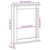 vidaXL Espejo VIGO antiguo 55,5 x 5 x 70 cm Madera maciza de pino