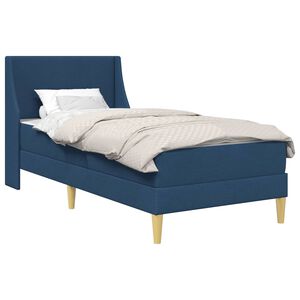 vidaXL Estructura de cama con colch&oacute;n Azul 80x 200 cm Poli&eacute;ster