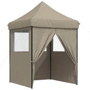 vidaXL Carpa de Fiesta 200 x 200 x 306 cm Gris topo Tela Oxford
