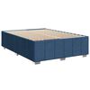 vidaXL Cama box spring con colch&oacute;n tela azul 160x200 cm