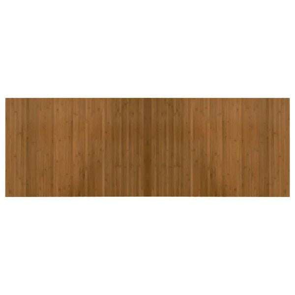 vidaXL Alfombra rectangular bamb&uacute; marr&oacute;n 70x200 cm