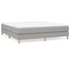 vidaXL Cama box spring con colch&oacute;n tela gris claro 160x200 cm