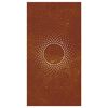 vidaXL Adorno de pared de jard&iacute;n acero corten dise&ntilde;o sol 105x55 cm