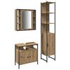 vidaXL Juego de muebles de ba&ntilde;o 3 uds. Roble artisan