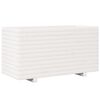 vidaXL Jardinera madera maciza de pino blanco 90x40x49,5 cm