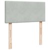 vidaXL Cama box spring con colch&oacute;n terciopelo gris claro 80x200 cm