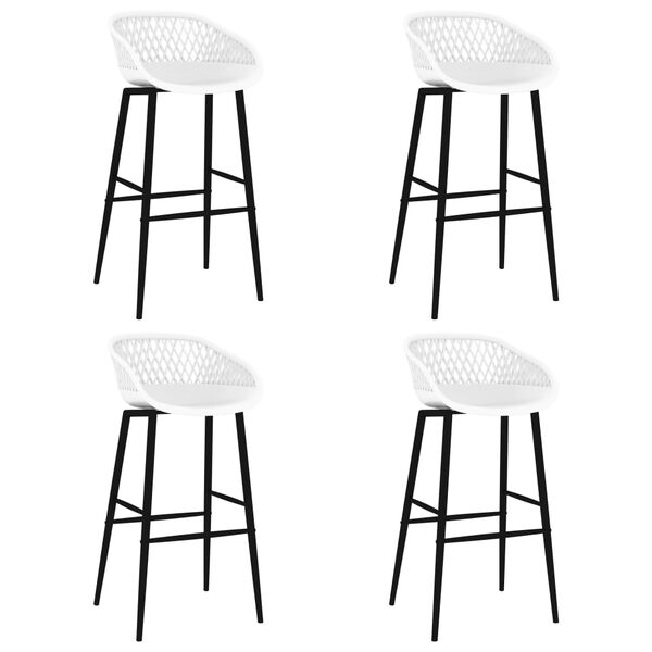 vidaXL Taburetes de cocina 4 unidades blanco