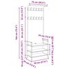 vidaXL Perchero Roble Sonoma 75 x 34 x 184 cm Madera de ingenier&iacute;a