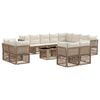 vidaXL Conjunto de sof&aacute;s de jard&iacute;n 13 uds. rat&aacute;n sint&eacute;tico
