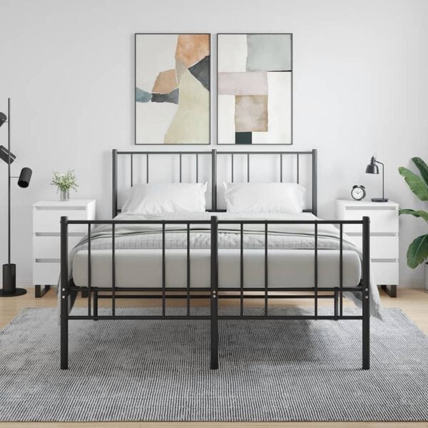 vidaXL Mesitas de noche 2 uds madera de ingenier&iacute;a blanco 40x35x69 cm