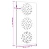 vidaXL Adorno de pared de jard&iacute;n acero corten dise&ntilde;o de hoja 105x55 cm