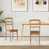 vidaXL Silla de comedor 2 pcs Natural Madera de Caucho S&oacute;lido