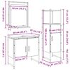 vidaXL Juego de muebles de ba&ntilde;o 3 pcs Marr&oacute;n Madera contrachapada