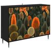 vidaXL Aparador ZAANDAM Roble Negro 102 x 33 x 76 cm