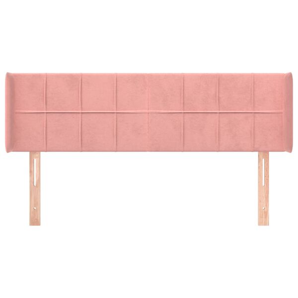 vidaXL Cabecero de terciopelo rosa 147x16x78/88 cm