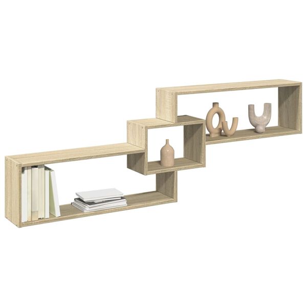 vidaXL Armario de pared madera de ingenier&iacute;a roble Sonoma 158x18x53 cm