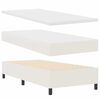 vidaXL Cama tipo Box Spring Manual Crema y Blanco 203 x 80 x 128 cm