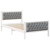 vidaXL Estructura de cama con cabecera Gris Claro 100 x 200 cm