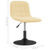 vidaXL Silla de comedor giratoria de terciopelo crema