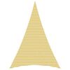 vidaXL Toldo Vela 5 x 7 x 7 m HDPE Triangular Amarillo y blanco