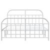 vidaXL Estructura cama sin colch&oacute;n con estribo metal blanco 140x190 cm