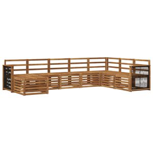 vidaXL Conjunto de sof&aacute;s de exterior 6 pcs Natural