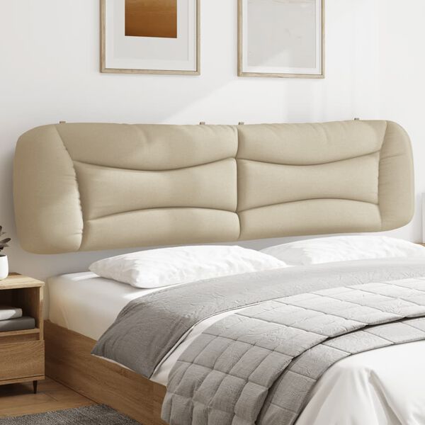 vidaXL Cabecero de cama acolchado Hvar tela crema 200 cm
