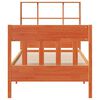 vidaXL Estructura de cama sin colch&oacute;n madera maciza marr&oacute;n 90x190 cm