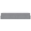 vidaXL Estructura de cama con colch&oacute;n 2 pcs Gris claro tela