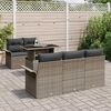 vidaXL Conjunto de sof&aacute; de jard&iacute;n 6 pcs Gris Rattan de Poli&eacute;ster