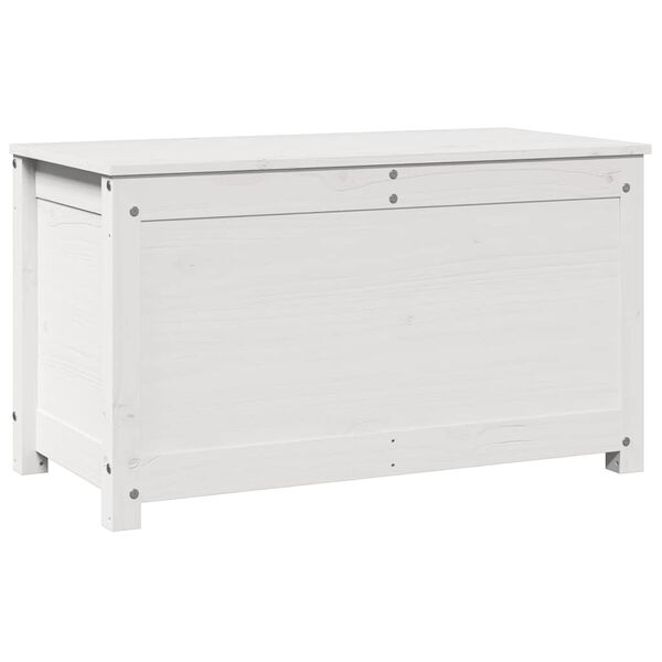 vidaXL Caja de almacenaje madera maciza de pino blanco 80x40x45,5 cm