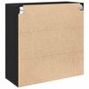 vidaXL Mueble de pared con estante Roble Negro 80 x 33 x 80 cm