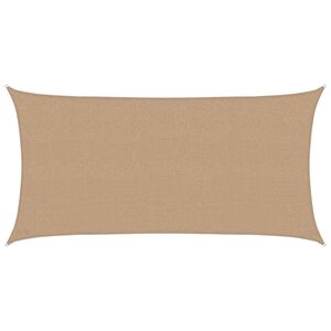 vidaXL Toldo de vela HDPE gris taupe 160 g/m&sup2; 2,5x5 m