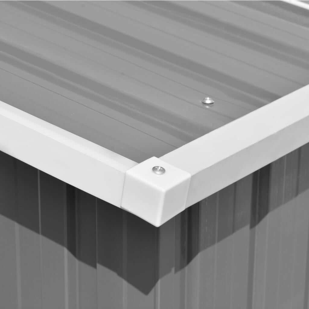 vidaXL Caseta de jardín metal gris 257x298x178 cm