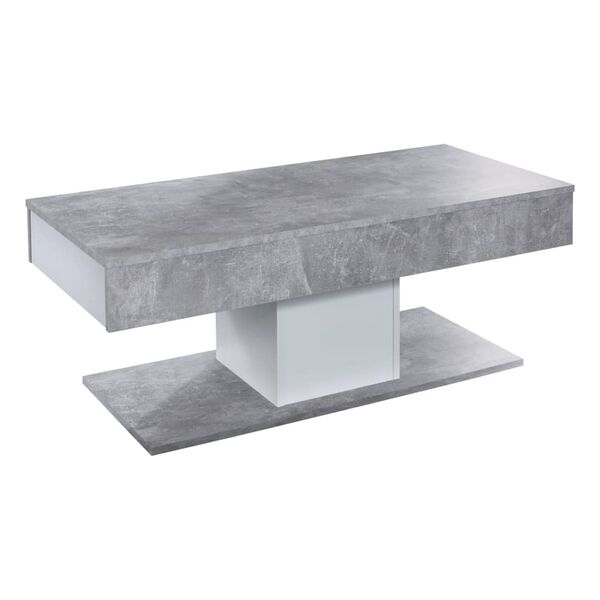 Trendteam Mesa de centro Universal CT-124 gris piedra y blanco