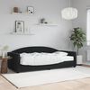 vidaXL Sof&aacute; cama con colch&oacute;n terciopelo negro 90x200 cm
