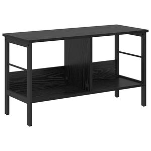 vidaXL Estante de libros 2 niveles 82 x 32 x 47 cm Roble Negro