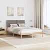 vidaXL Estructura de cama Taup&eacute; 140 x 190 cm Madera de pino macizo
