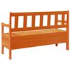 vidaXL Banco de exterior Marrón 119 x 76 x 44cm Madera maciza de pino