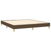 vidaXL Cama box spring con colch&oacute;n tela marr&oacute;n oscuro 160x200 cm