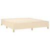 vidaXL Cama box spring con colch&oacute;n tela color crema 180x200 cm