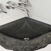 vidaXL Lavabo Gris (30-37) x (30-37) x 12 cm Piedra del R&iacute;o